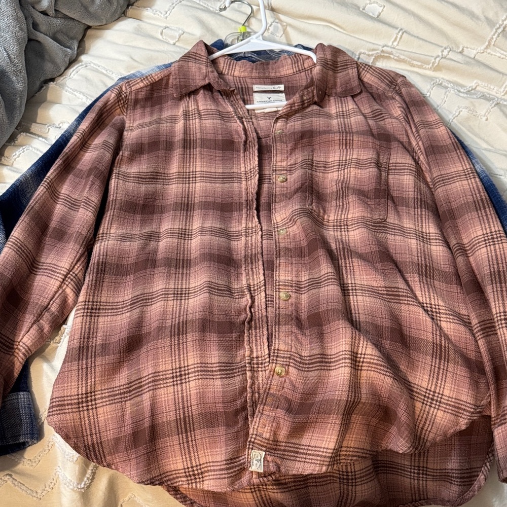 2 American Eagle soft flannels